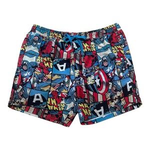 Marvel Swim Captain American 33/36" Trunks Swim Pants Mens Size M